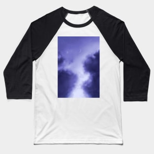 Periwinkle Starry Sunset Sky Baseball T-Shirt